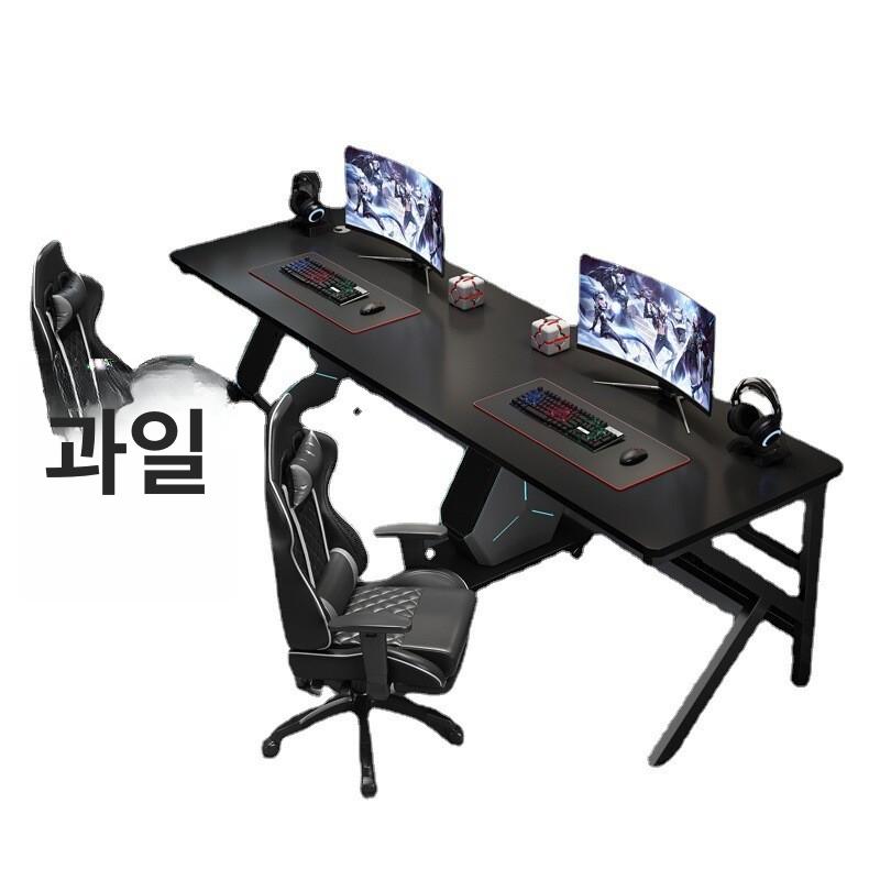 2인용 책상 듀얼 모니터 게이밍 사무용 컴퓨터 조립식 거실 방 책상 - 상세 이미지 5