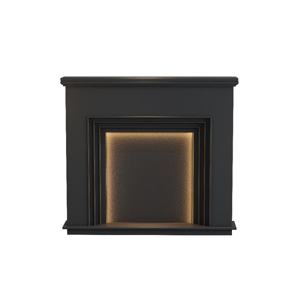 벽난로 장식장 조명 내장 거실 인테리어 벽면 수납장 화이트 110 L x 26 W x 100 - 상세 이미지 5