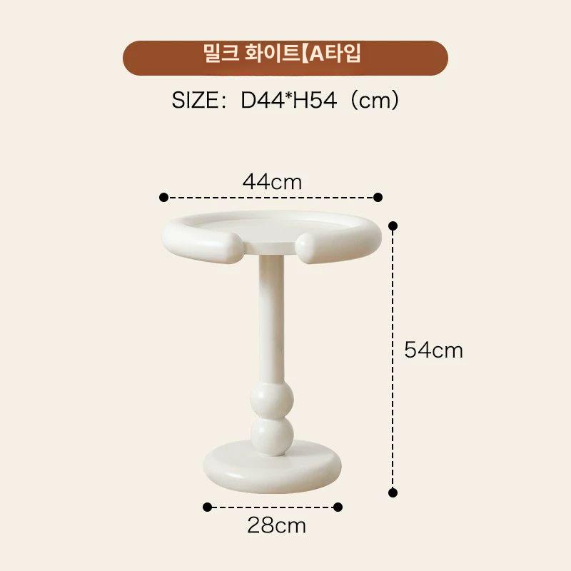 디자인필링 쇼파 원형 미니테이블 라운드 티테이블 소파테이블 원룸 보조테이블 간이 - 상세 이미지 5