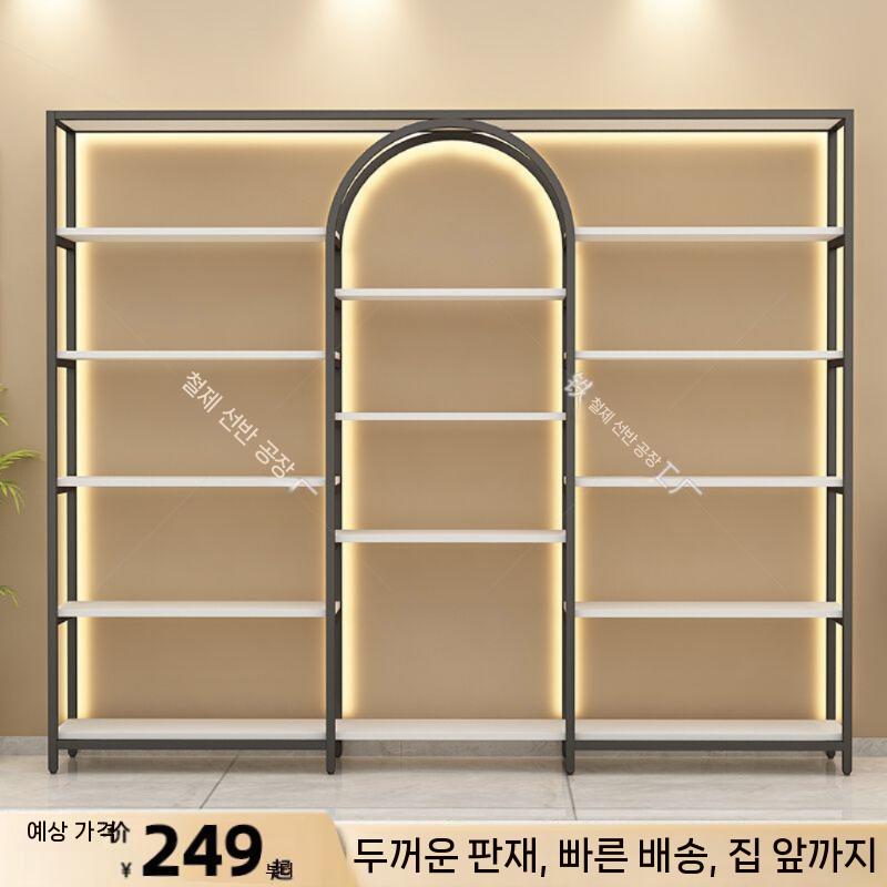 아치형 진열 철제수납장 다용도 틈새수납장 모듈 슬라이딩 미니수납장 선반 거실 슬림 높은 180x30x200 화이트/화이트 - 상세 이미지 2