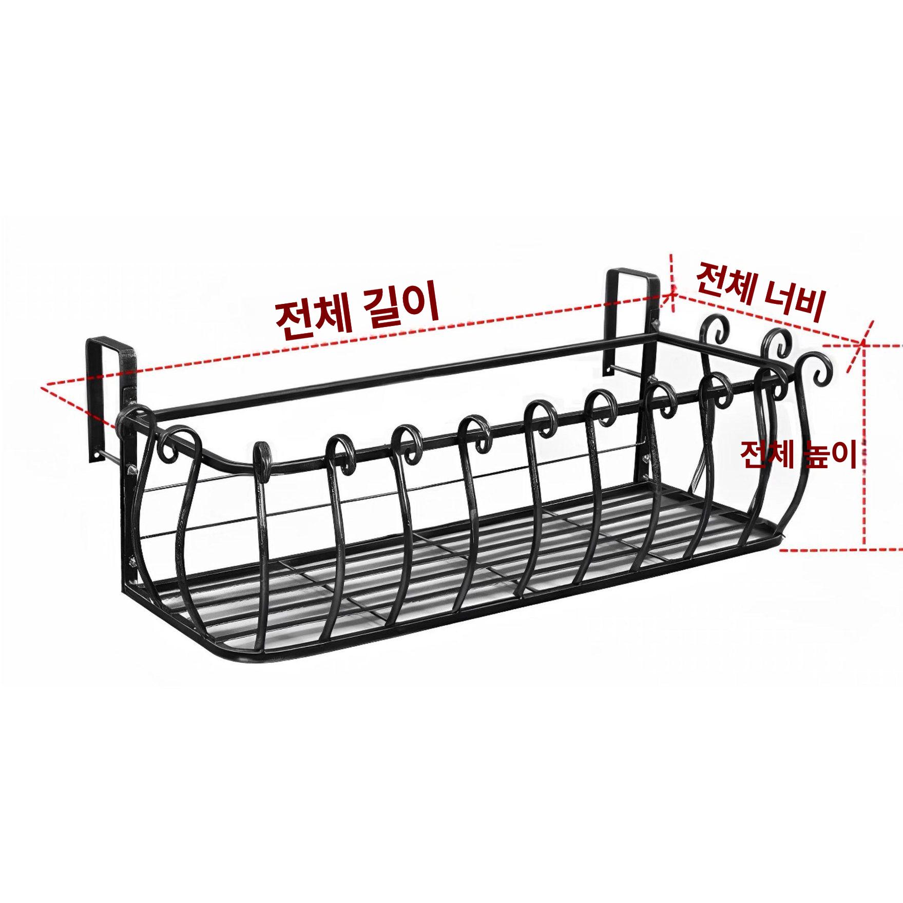 다육이받침대 화분걸이대 다육이선반 베란다화분걸이 철제선반 베란다걸이 화분대 - 상세 이미지 5
