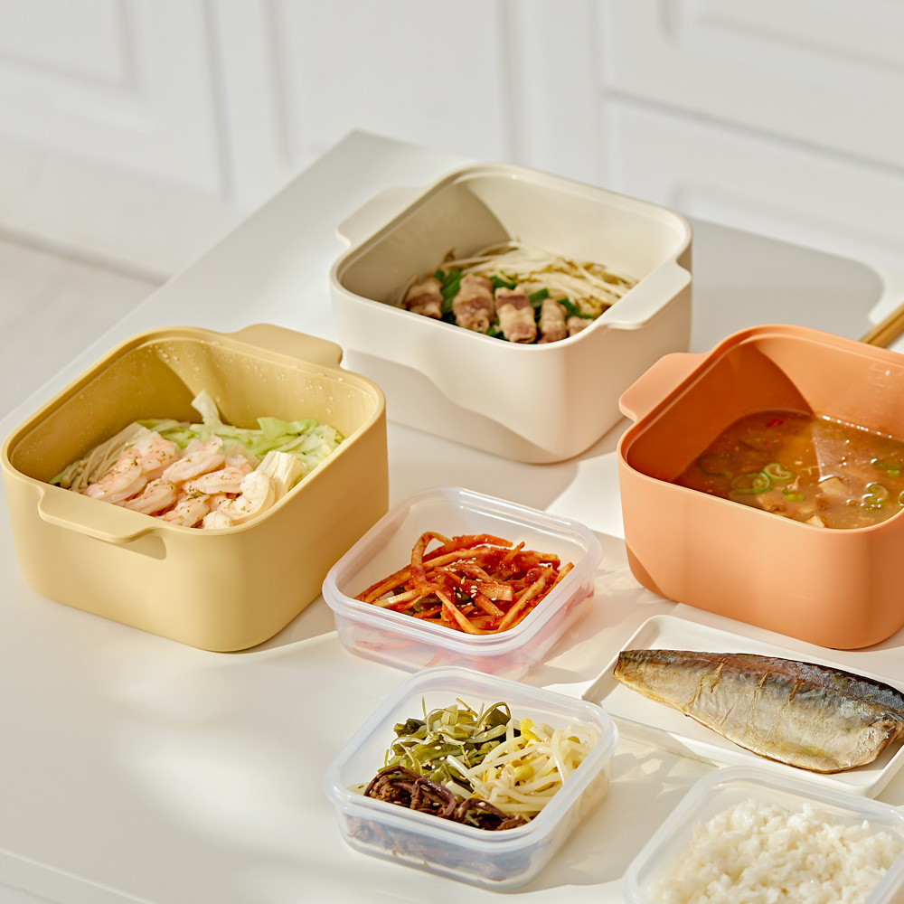 마르쿠진 스팀팝 전자레인지 실리콘 멀티 생선 찜기 찜발 1400ml 이미지 7