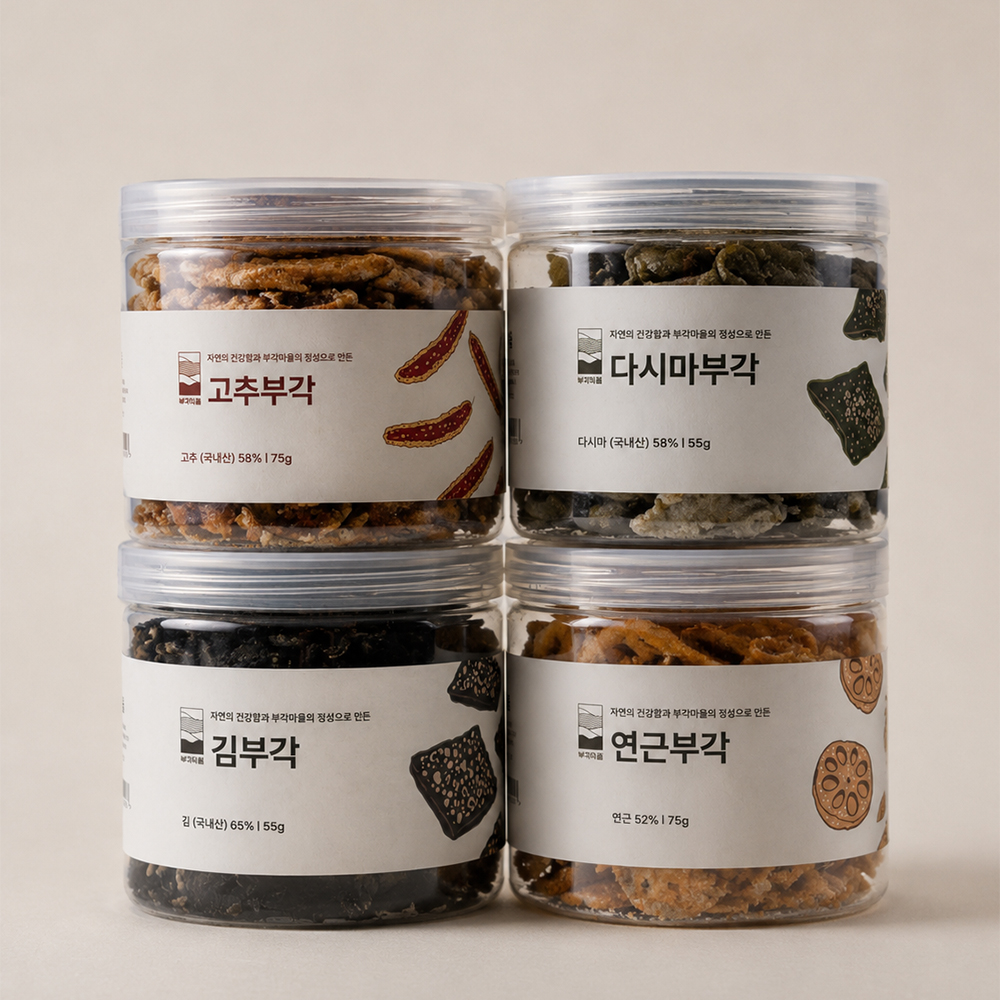[부각마을] 김부각 연근부각 다시마부각 단품 구성 - 상품 이미지