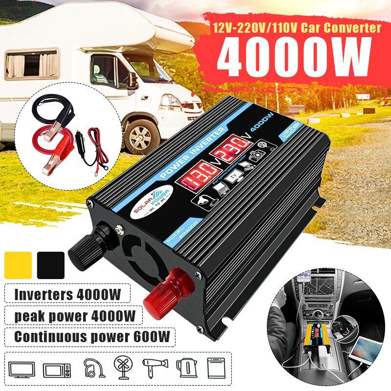 4000w 파워인버터 배터리 충전 전압 변환기 사인파 차량용인버터 캠핑용 소켓 - 상세 이미지 2