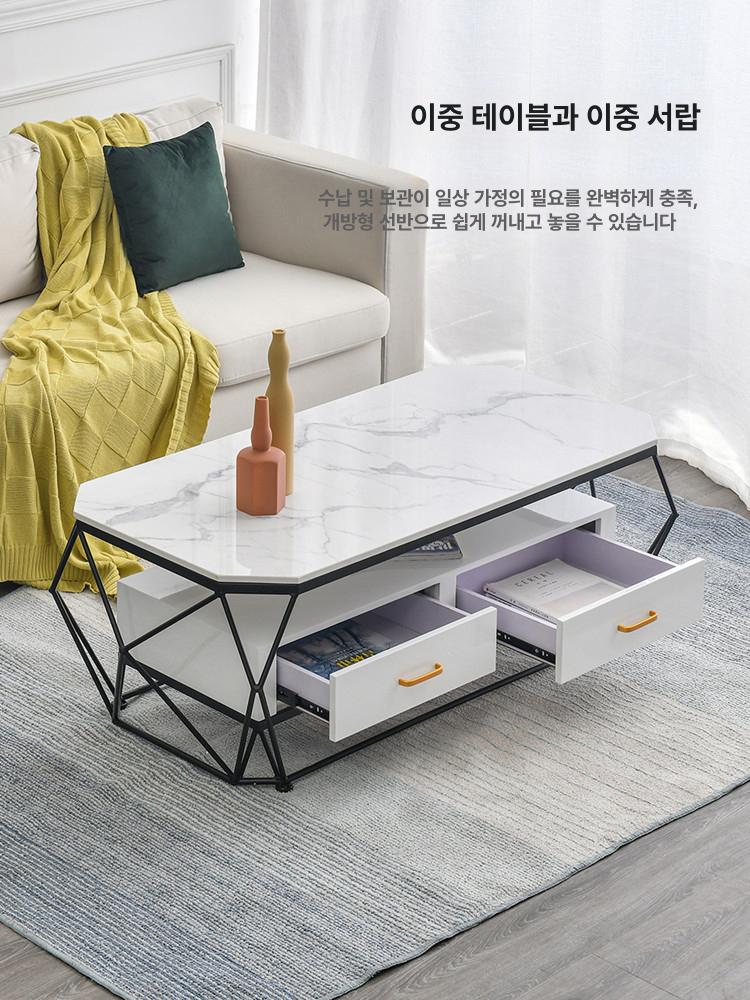 거실장 1800 대리석 무늬 높은 수납 홈 인테리어 아파트 TV 선반 꾸미기 - 상세 이미지 2