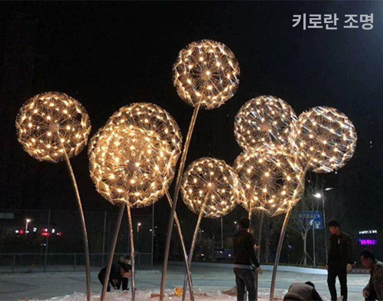 포토존 대형 조화 벚꽃 나무조명 카페 매장 인테리어 야경 광섬유 조명장식 - 상세 이미지 5