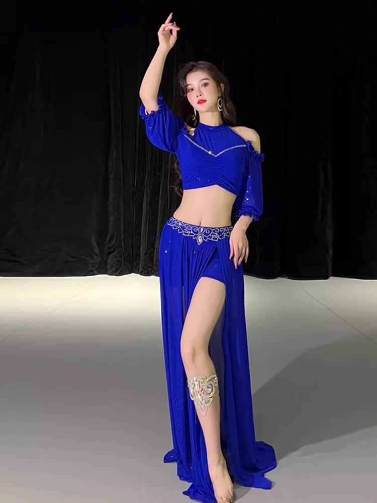 벨리댄스 공연복 라틴 줌바 여성 라인 댄스복 무대의상 웨어 - 상세 이미지 2