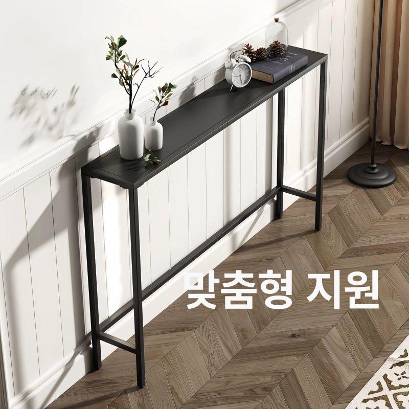 현관 슬림 수납장 복도 2단 철제 테이블 미니 선반 거실 장식 콘솔 수납 화장대 - 상세 이미지 3