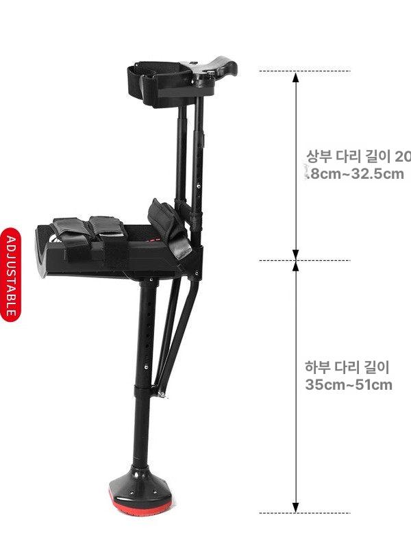 무릎 목발 외발 미끄럼방지 지지대 보행 걸음 핸즈프리 골절 워커기 니워커 지팡이 - 상세 이미지 5