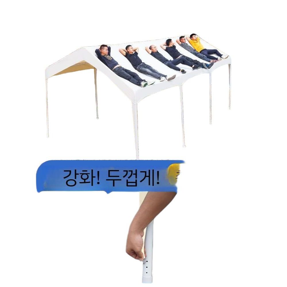 조립식 주차장 접이식 그늘막 차고지 야외천막 텐트 비가림막 캐노피천막 테라스 몽골텐트 대형 베이지 3x5m 3면+1면5m+삼각문2개 - 상품 이미지