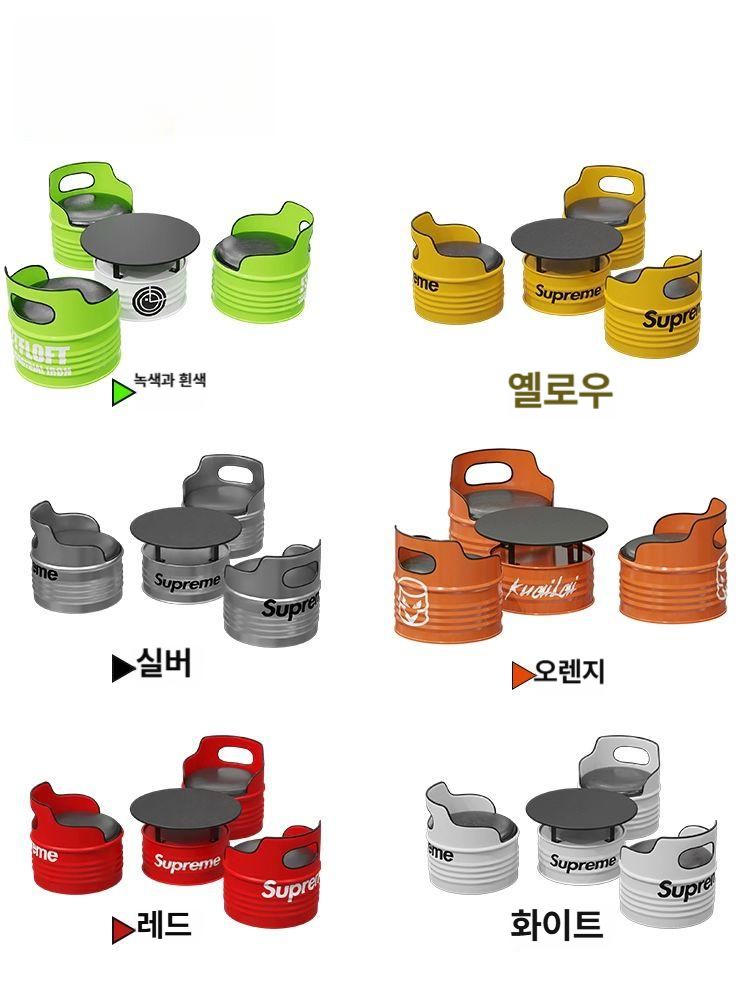 복고풍 테이블 고기집 식당 인테리어 탁자 깡통 고깃집 업소용 라운지 바베큐 - 상세 이미지 5