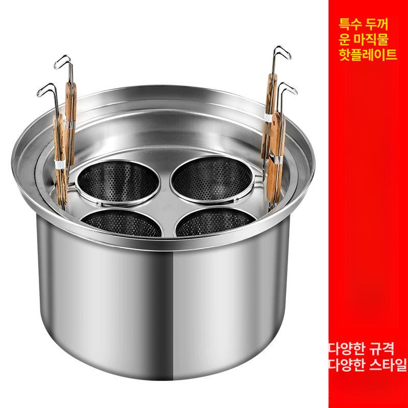 스테인리스 멀티팟 깊은 식당용 업소용면삶는냄비 찌개 요리 인덕션 천공형 전골 육수 - 상세 이미지 2