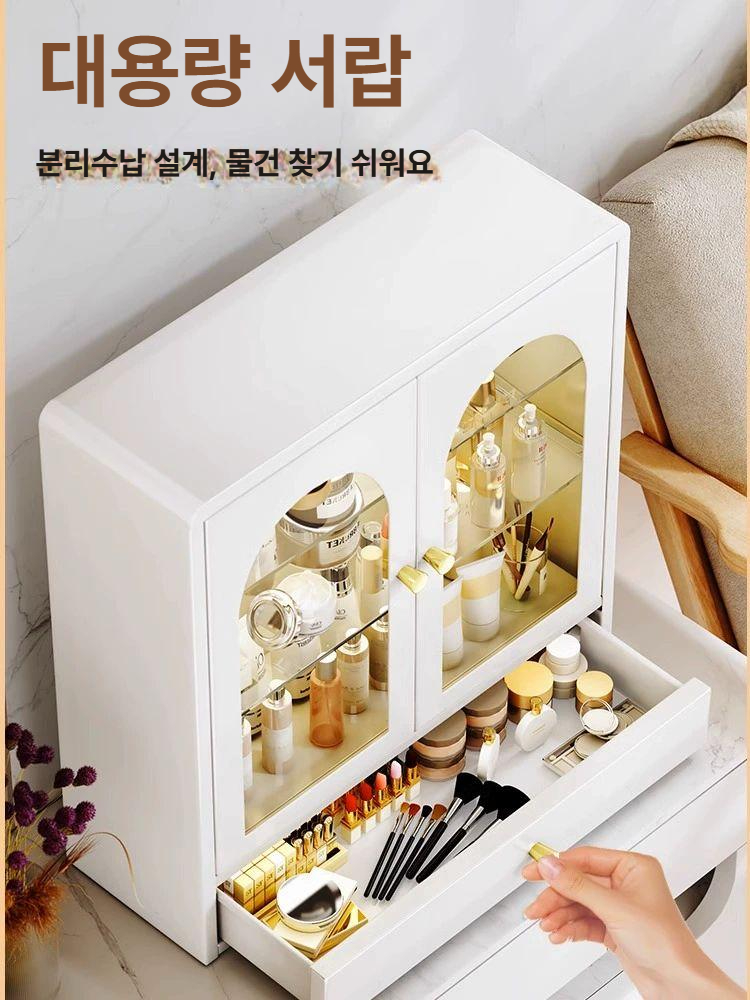 빈티지 미니 찬장 컵 보관 선반 주방 장식 수납장 엔틱 그릇 보드 진열 - 상세 이미지 2