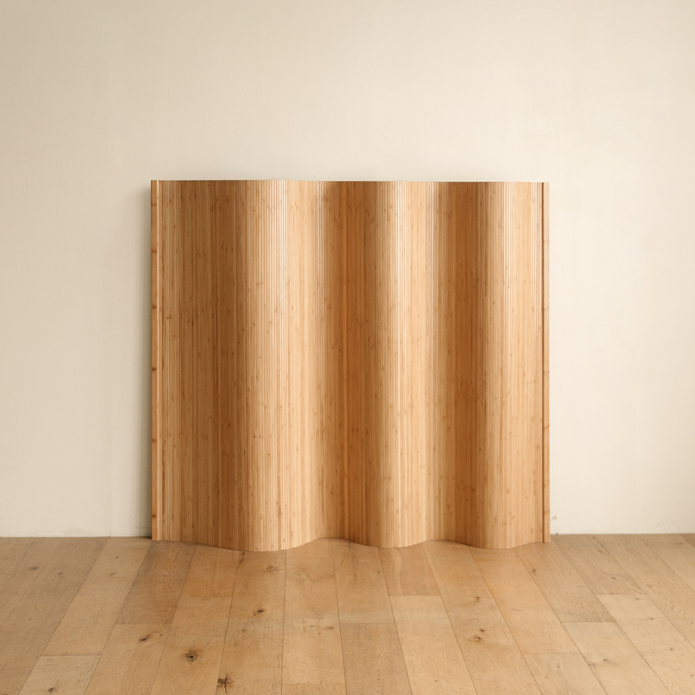 헤세 원목 룸 디바이더 롤러블 공간분리 가벽 파티션 1600x1200mm, 내추럴 - 상세 이미지 2