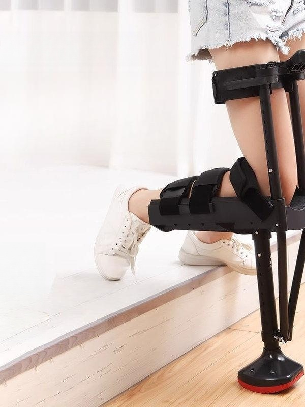 무릎 목발 외발 미끄럼방지 지지대 보행 걸음 핸즈프리 골절 워커기 니워커 지팡이 - 상품 이미지