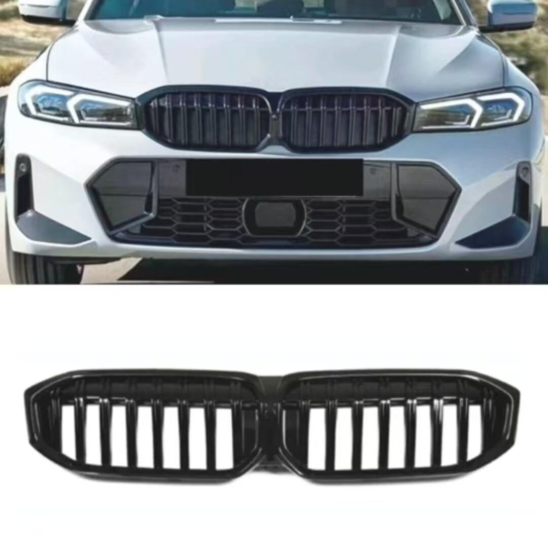 BMW 1 2 3 4 5시리즈 X1 X2 X3 X4 X5 X6 X7 GT 호환 고광택 블랙 그릴 3시리즈 2012-19 싱글라인 - 상세 이미지 4