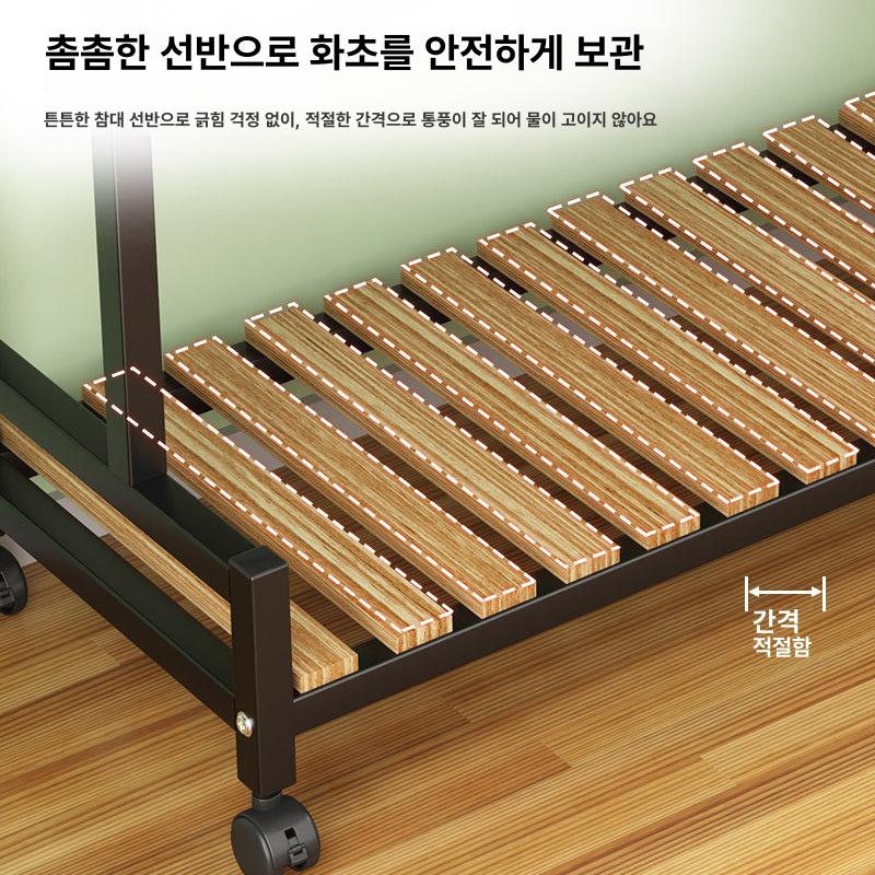 베란다 화분선반 이동식 스탠드 발코니 꽃 식물 인테리어 바퀴 랙 다육이 다육선반 - 상세 이미지 4