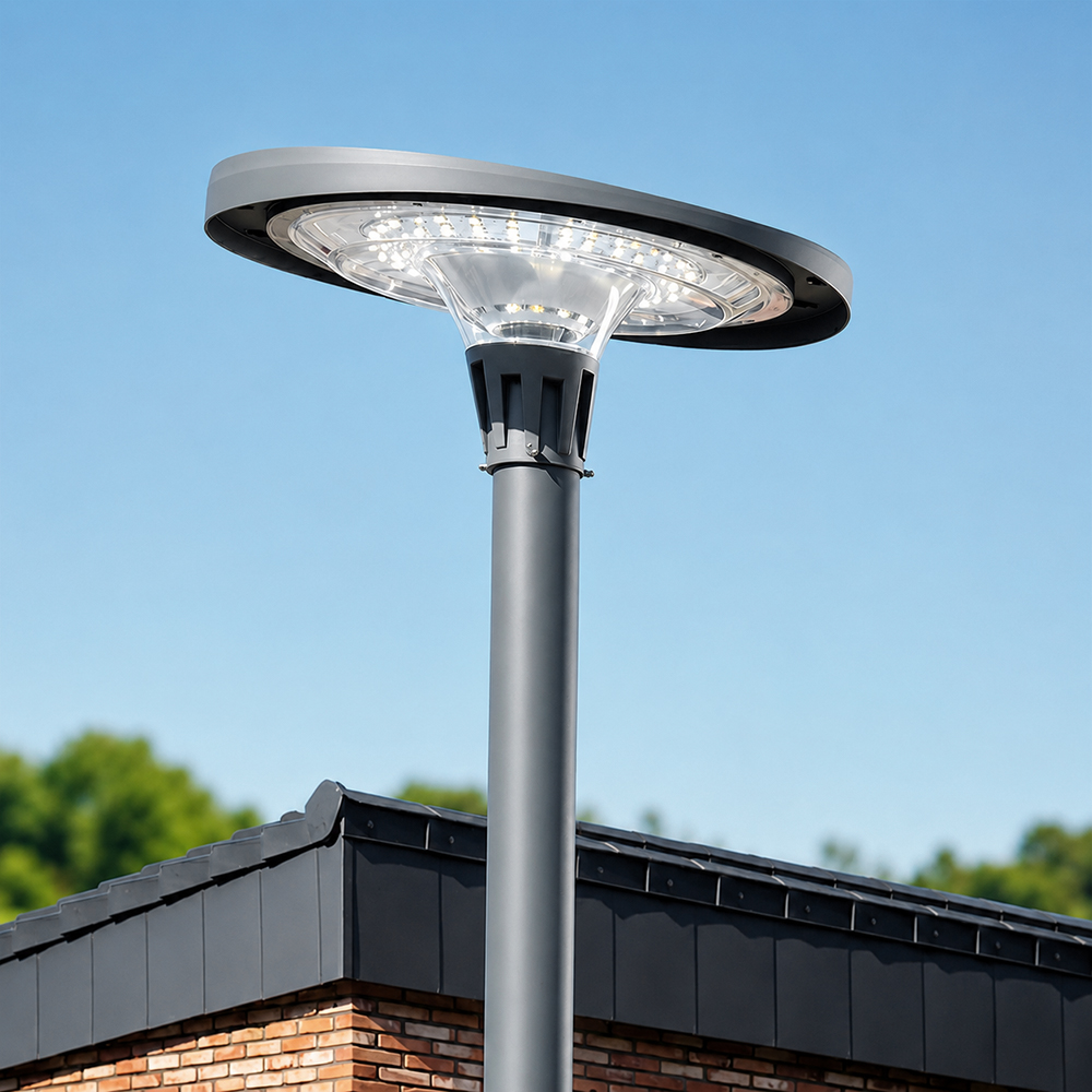 태양광 가로등 UFO 정원등 태양열 조명 아파트 주차장 헤드 전등 LED 800W - 상품 이미지