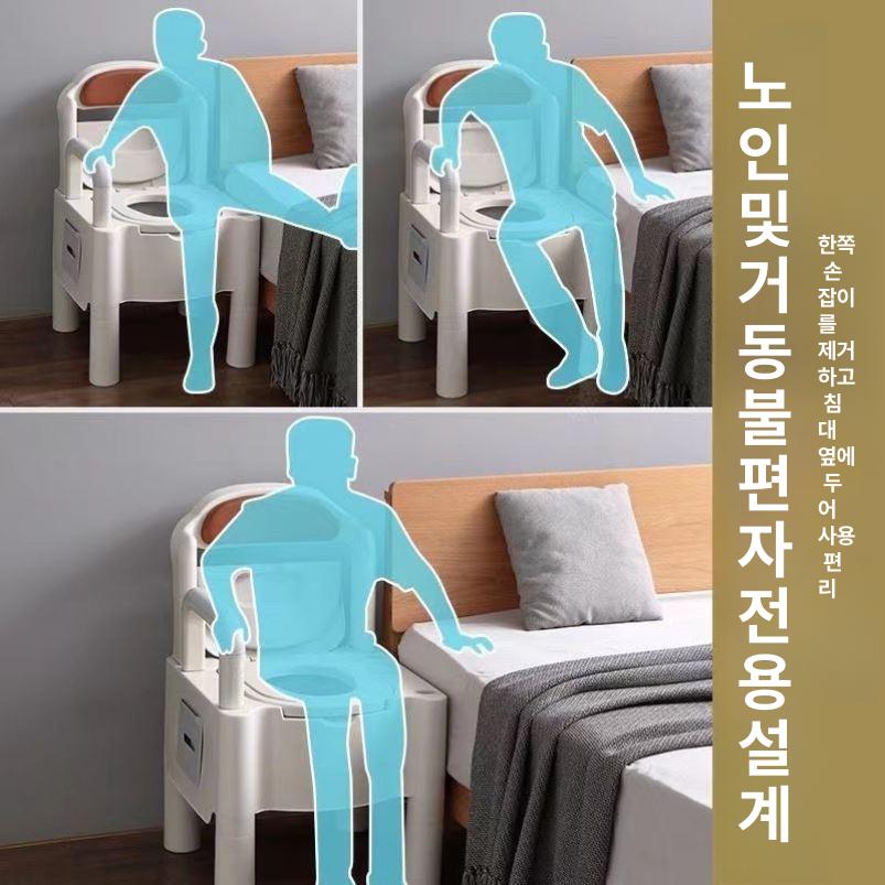 휴대용 이동식 변기 환자용 노인용 캠핑 실내 간이 소변통 급할때 응급 화장실 - 상세 이미지 3