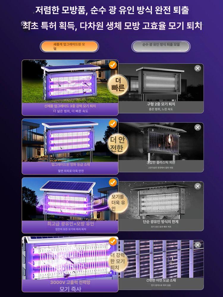 업소용 모기포충기 정원 충전 야외 캠핑 램프 벌레 전기 해충퇴치기 플러그인 - 상세 이미지 2