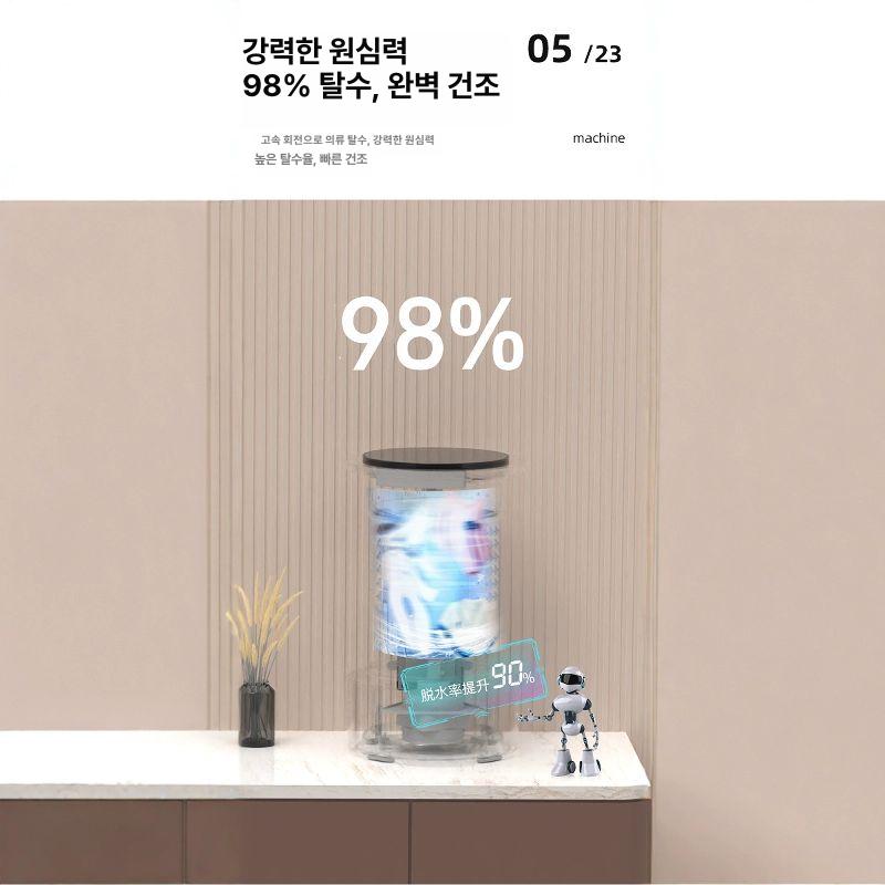 강아지옷 미니탈수기 소형 속옷 세탁 여행용 소량 아기옷 건조기 캠핑 손빨래 - 상세 이미지 4