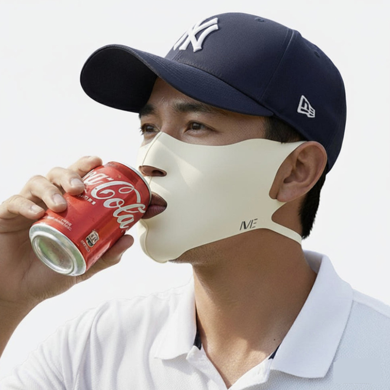 오픈형 UV 자외선 차단 냉감 안면 얼굴햇빛가리개 골프 러닝 등산 자전거 마스크 이미지 7