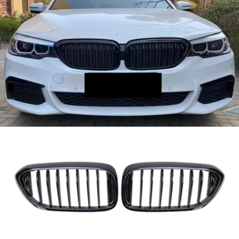 BMW 1 2 3 4 5시리즈 X1 X2 X3 X4 X5 X6 X7 GT 호환 고광택 블랙 그릴 3시리즈 2012-19 싱글라인 - 상품 이미지