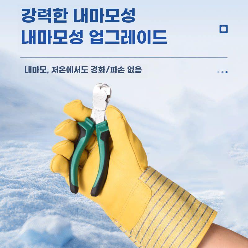 가죽 방수 방한 장갑 겨울 작업용 보온 안전용품 - 상세 이미지 5