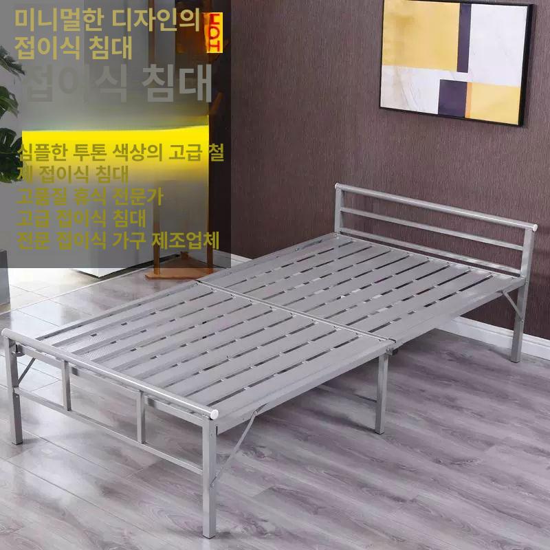 슈퍼 매트리스받침대 접이식 싱글 호텔식 수납 평상형 침대프레임 베드 - 상세 이미지 2