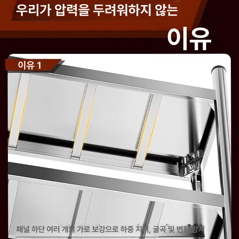 스테인리스 벽선반 수납장 업소용 철제 진열대 세탁실 욕실 주방 다목적 벽걸이 선반 - 상세 이미지 4