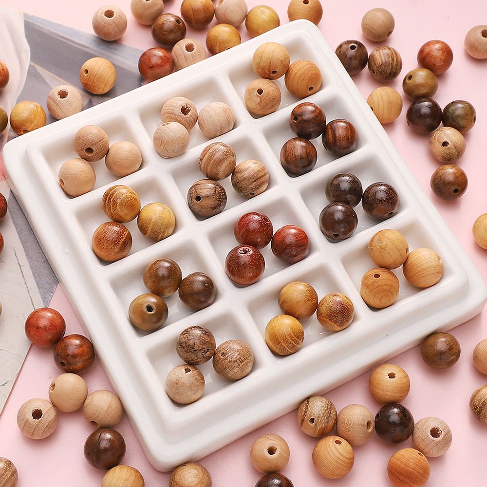 나무 염주 팔찌 만들기 108 합장주 단주 묵주 알 재료 DIY 부자재 비즈 행운 부적 이미지 6