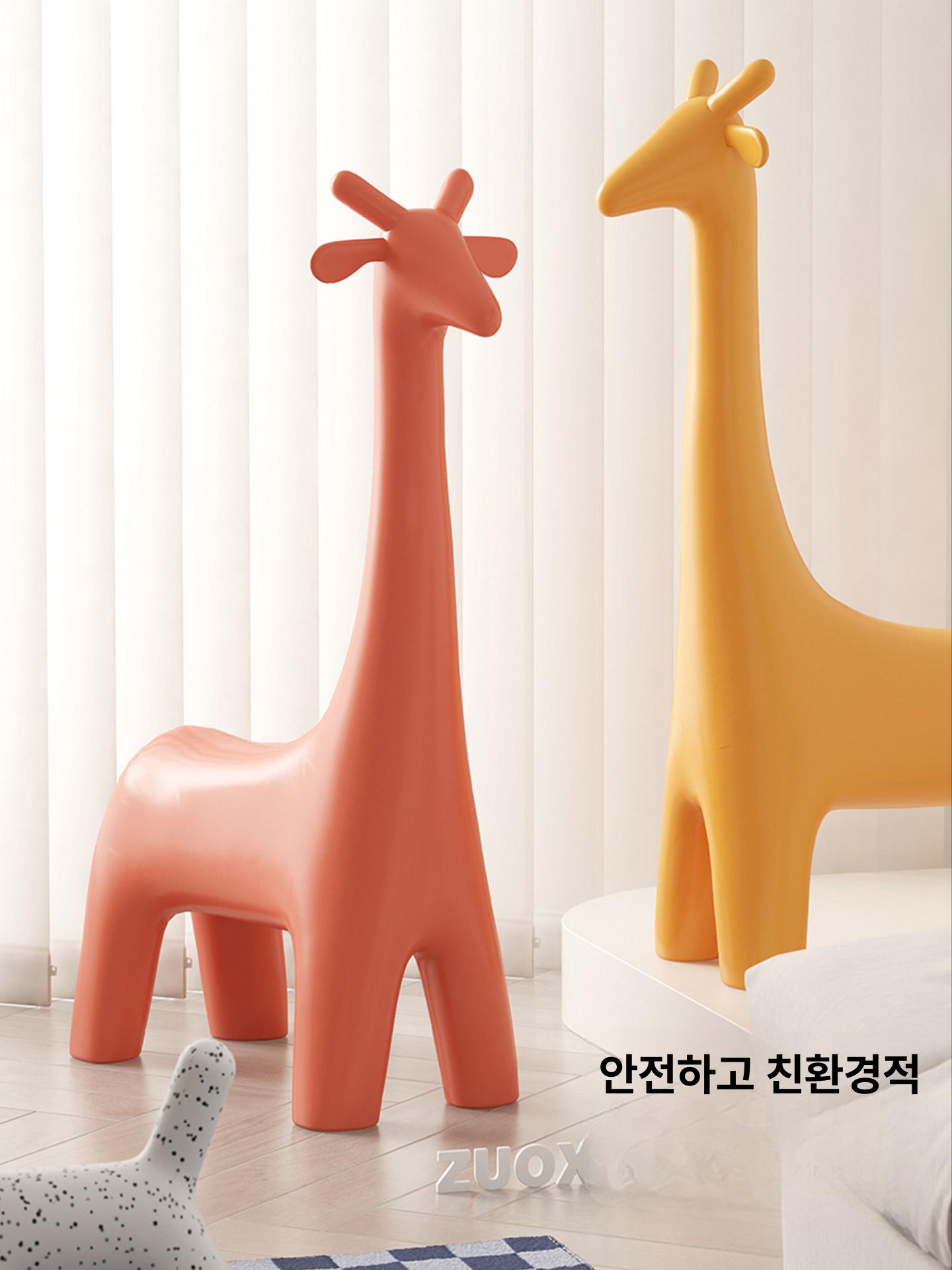 기린 가죽 대형 인형 오브제 엔틱 조각품 거실 인테리어 소품 장식품 풍수 - 상세 이미지 3