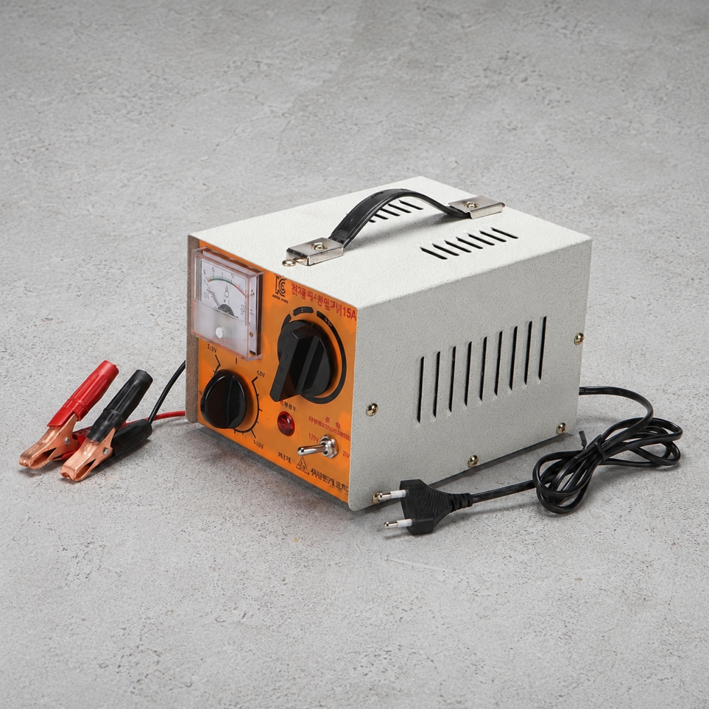 휴대용 배터리 전기 충전기 SJ-15A 15A 12V 24V 선택 배터리충전 성진전기전자 - 상품 이미지