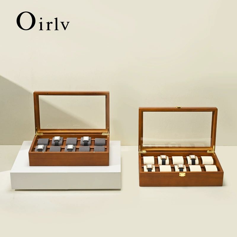 oirlv 시계케이스 원목 시계함 박스 정리함 손목시계보관함 여행용 아크릴 목재 - 상세 이미지 5