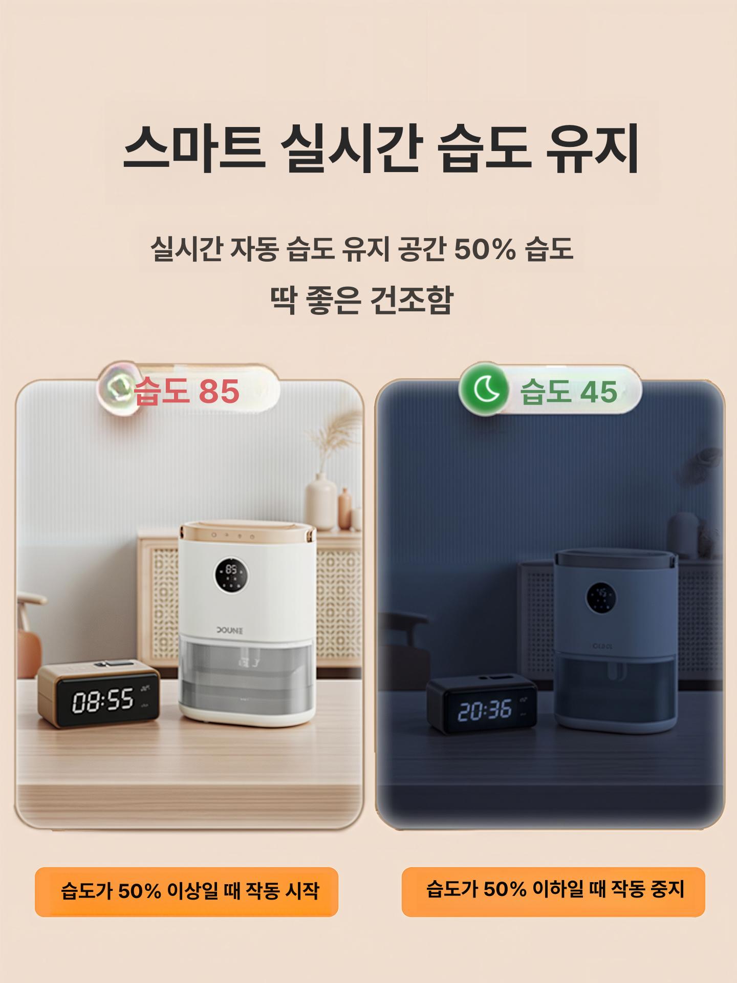 무소음 충전식 차량용제습기 탁상용 화장실용 캠핑용 지하실 옷장제습기 건조 욕실용 - 상세 이미지 4