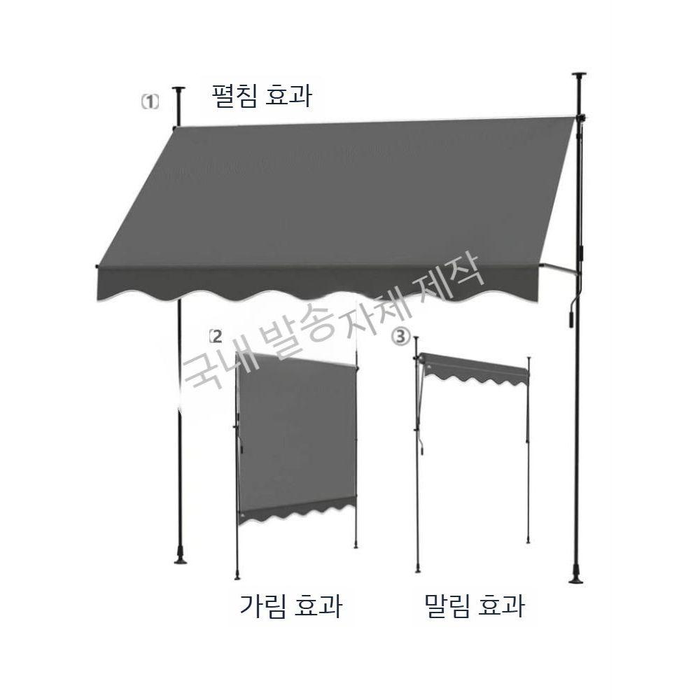 지지대 매장 천장 필로티 옥상 창고 도구 건설현장 어닝 베이커리 차양막 강철 리프트 부품 길이 2.5 미터 + 파란색과 흰색 - 상세 이미지 3