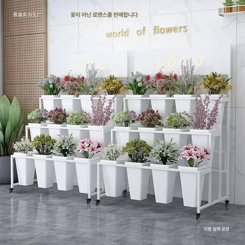 이동식 화분선반 받침대 꽃 거치대 화분대 플라워 진열대 계단형 랙 바퀴 화분정리대 - 상세 이미지 3