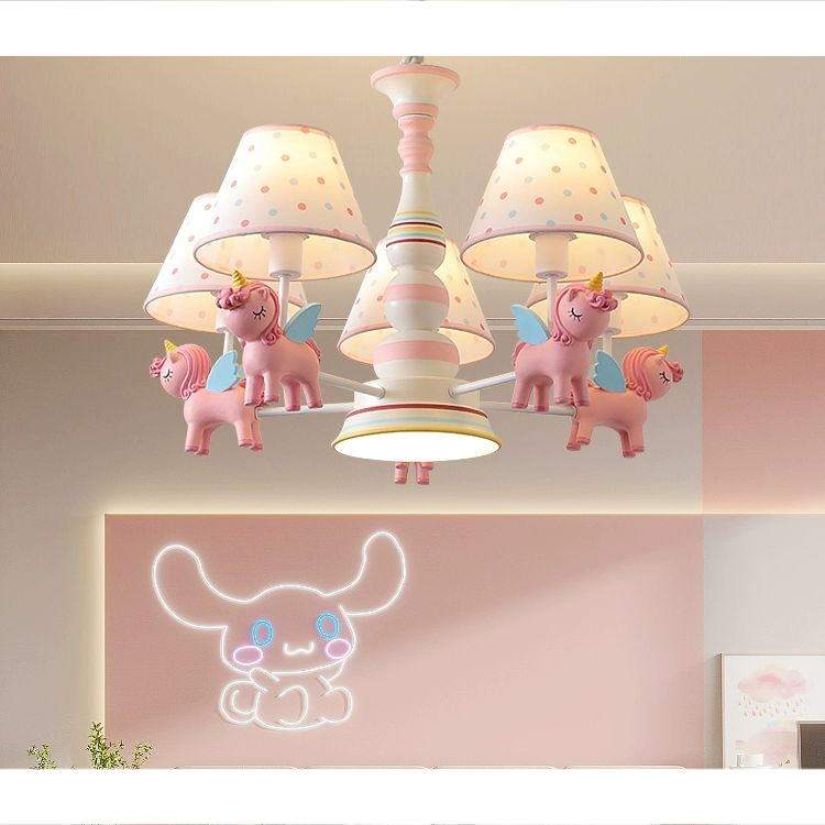 아이 방 회전목마 천장조명 따뜻한 무드 감성 침실 거실 방 천정등 - 상품 이미지