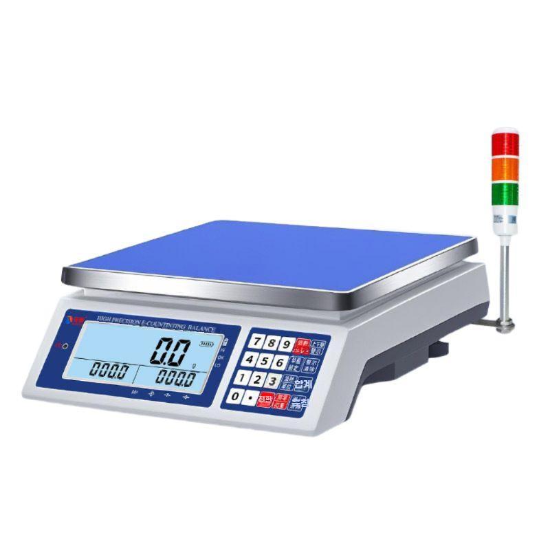 고정밀 전자 저울 계수 계량 경고 기능 삼색 알림 산업 무게 1.5kg/정확도 0.05g - 상품 이미지