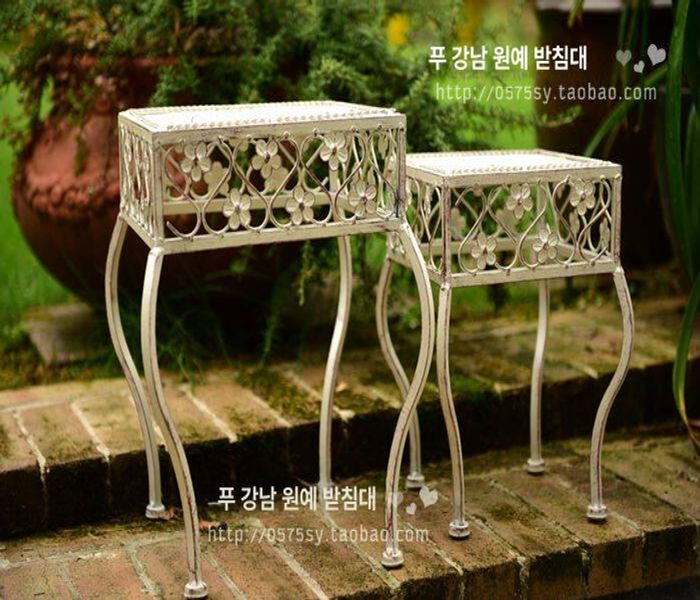 야외 화분선반 빈티지 거치대 진열대 식물 발코니 진열장 레트로 다육이선반 - 상세 이미지 4