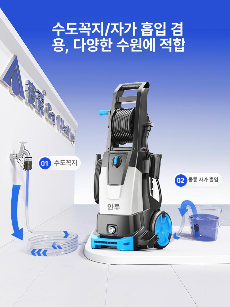 자동차세차 차량고압세척기 워터 고압호스 세차세척기 분사기 세차키트 셀프세차도구 - 상세 이미지 3