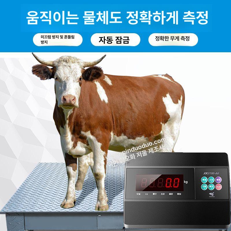 산업용 전자저울 톤백 고정밀 계량 바닥 가축 측정 물류 공장용 무게 계근대 - 상세 이미지 5