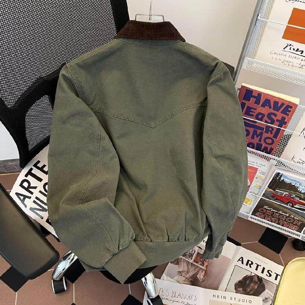 프렌치워크자켓 프랑스워크자켓 헤링턴 캐주얼 여성 재킷 루즈핏 여름 데일리 가을 아우터 크롭 - 상세 이미지 5