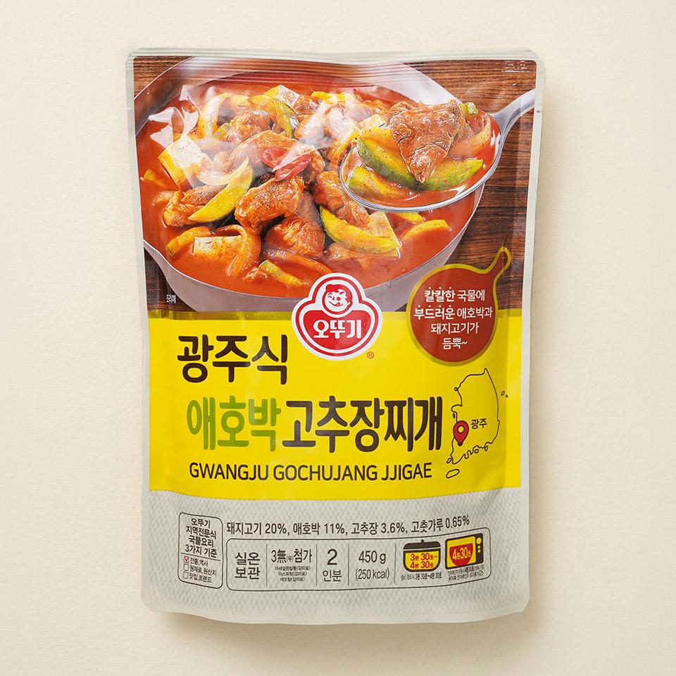 메가마트 오뚜기 광주식 애호박고추장찌개 450g - 상품 이미지