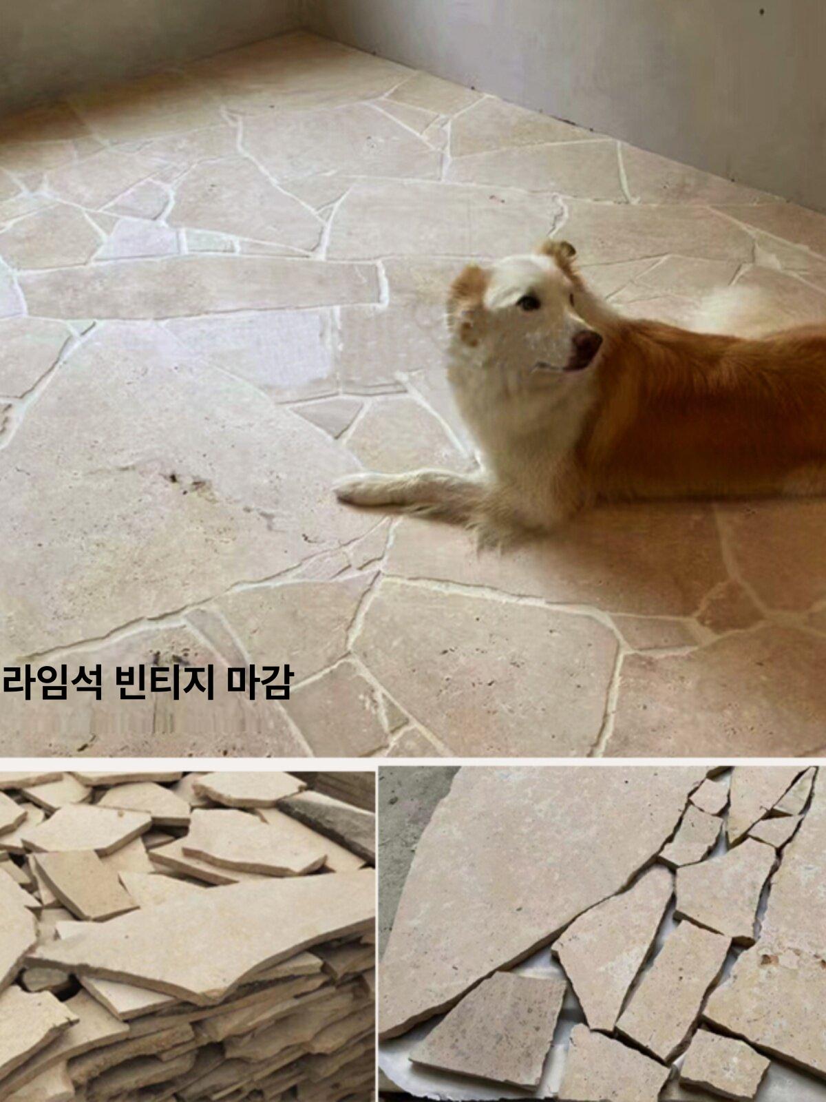 올렌토 조약돌타일 자갈타일 자갈 300x300 모자이크 라임스톤 기계식 다이아몬드 패치 기타 - 상세 이미지 2