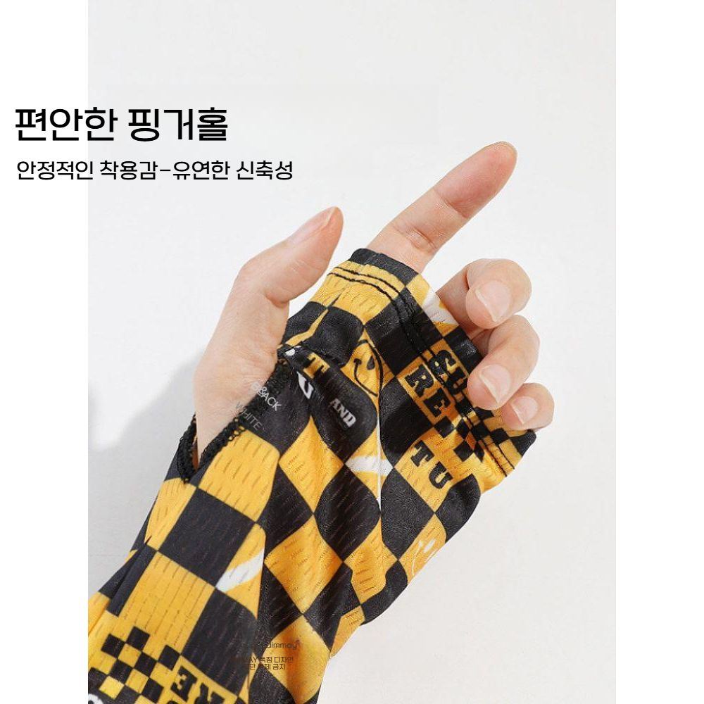 남성용 자외선 차단용 팔토시 슬리브 여성용 실크 여름용 사이클링 운전용 쿨토시 - 상세 이미지 3