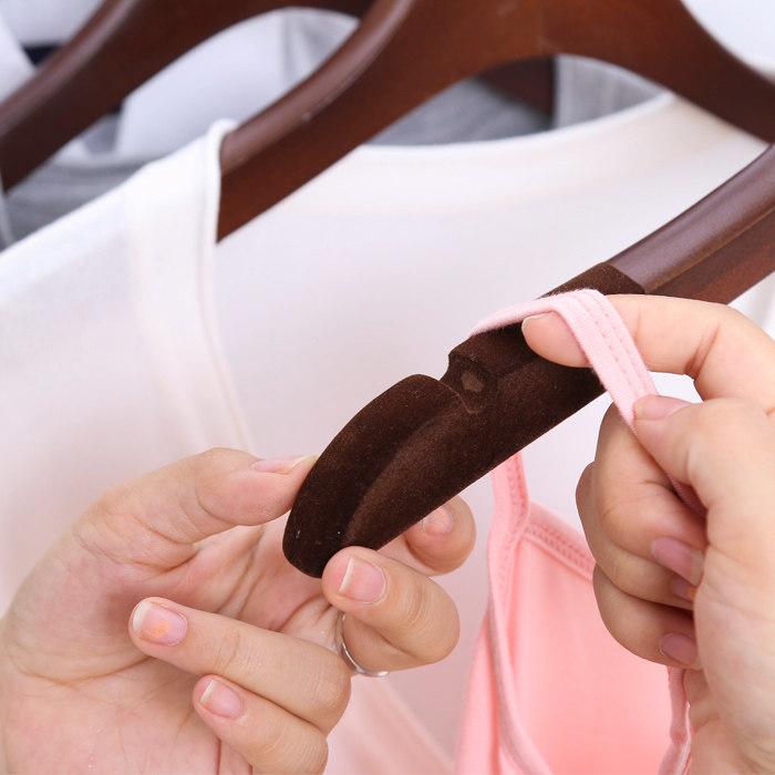 집게형 원목행거 코팅 원목옷걸이 바지옷걸이 치마 바지행거 나무옷걸이 우드옷걸이 - 상세 이미지 3