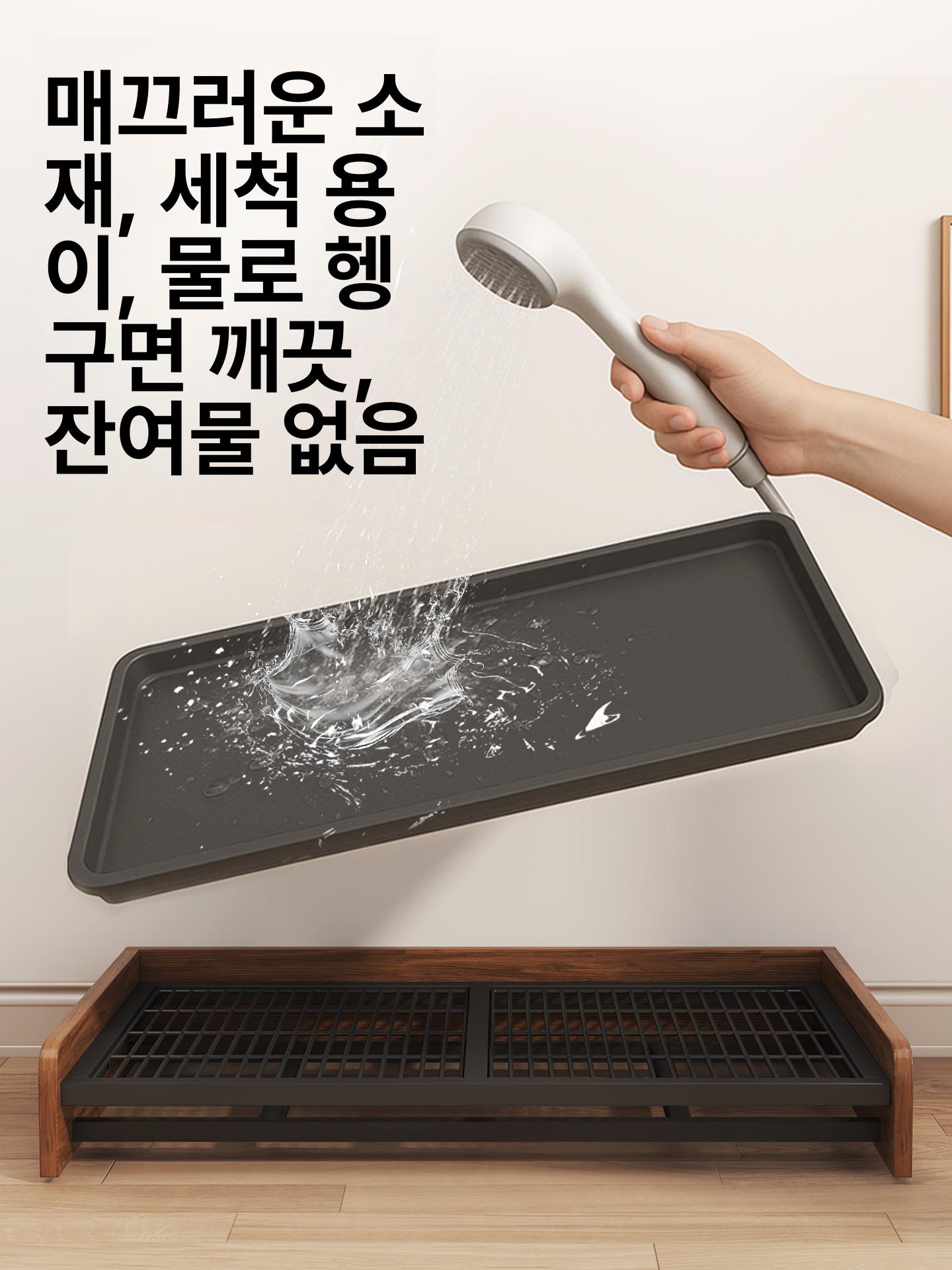 대형견 배변판 스틸 화장실 애완 중형 애견 소변 배설물 수세식 물청소 훈련 개변기 - 상세 이미지 3