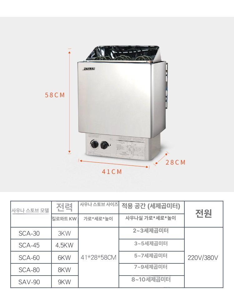 발열 사우나기계 습식 가정용 핀란드 건식 컨트롤러 스팀 증기 제어모델 사우나용 - 상세 이미지 3