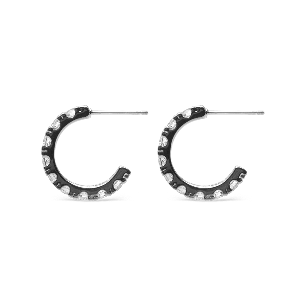 큐빅귀걸이 3mm 화이트 컬러 테니스 귀걸이 이미지 8